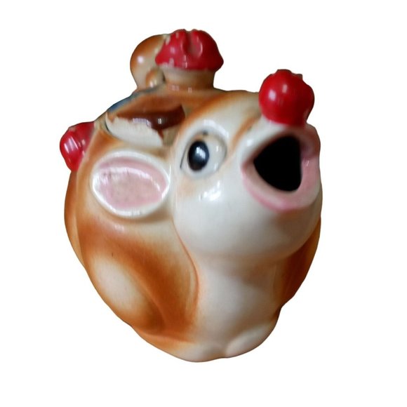 Vintage Ceramic Deer Tea Set Teapot Creamer Sugar Japan Bambi - Picture 4 of 15